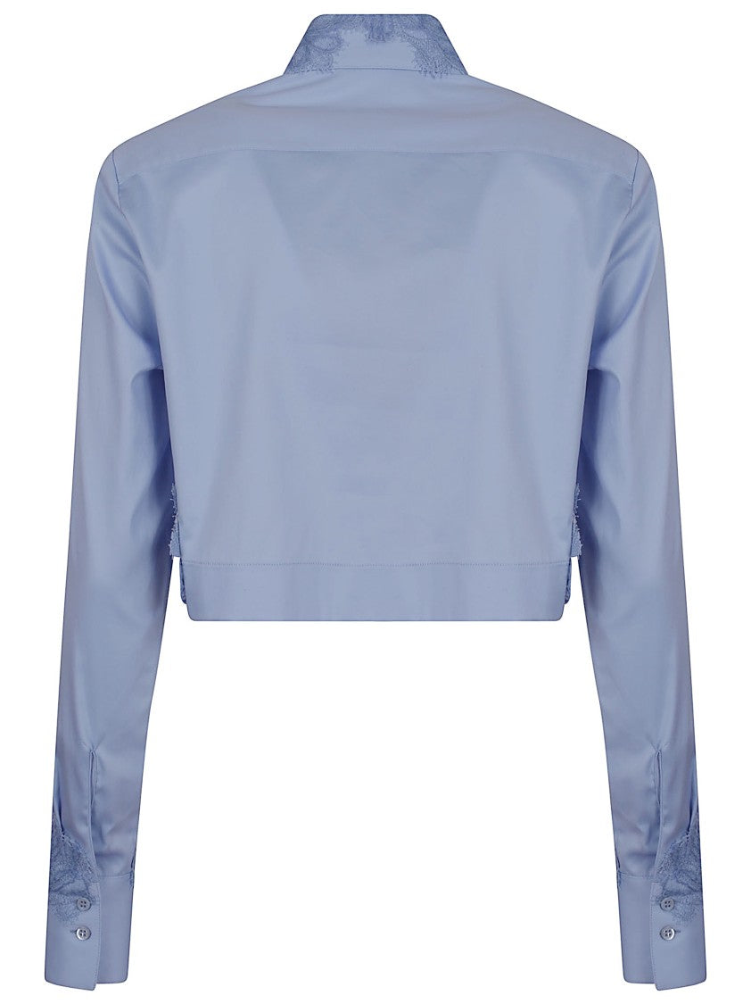 Ermanno Scervino Cropped Stretch Cotton Shirt