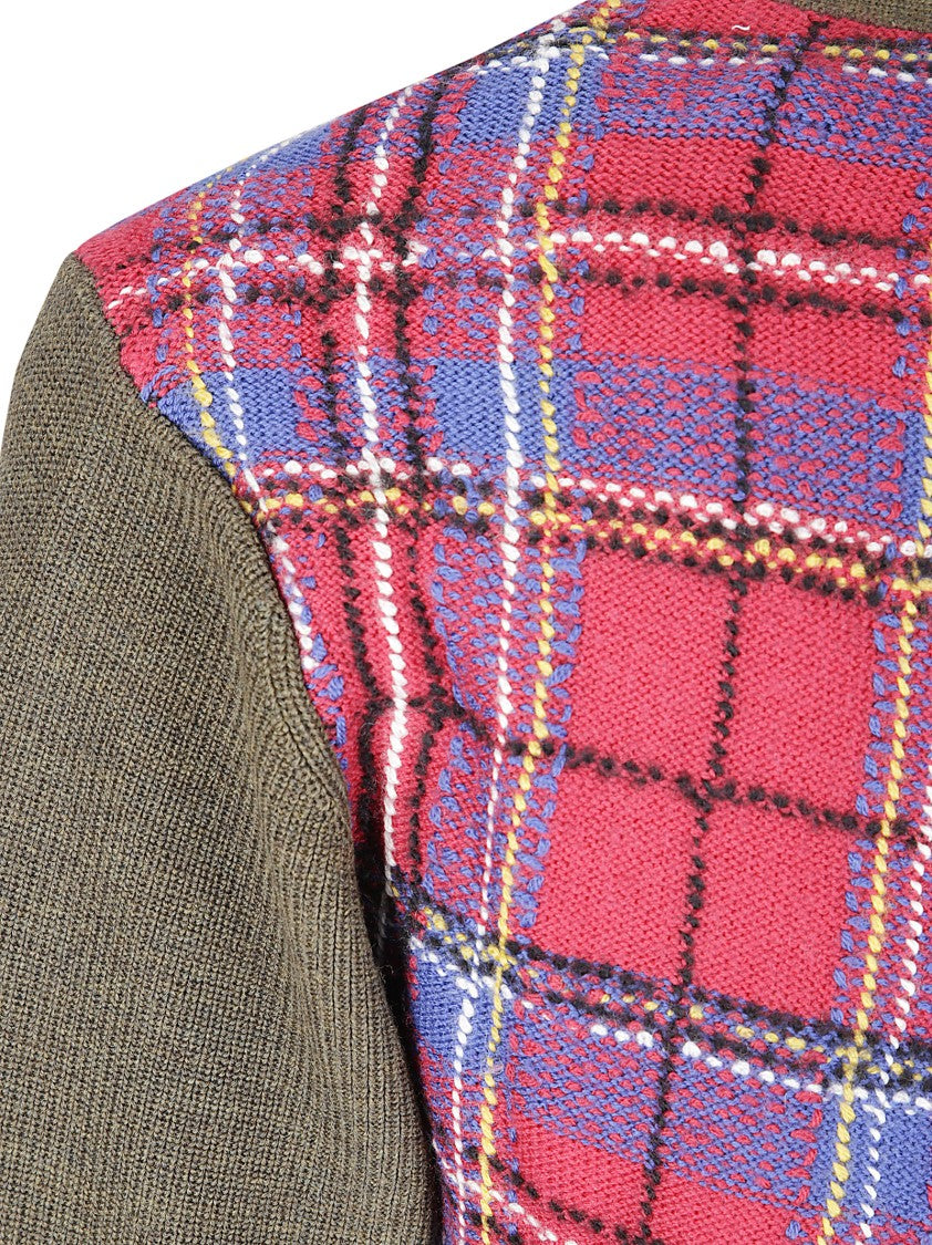 Comme Des Garçons V-Neck Cardigan With Asymmetrical Button Closure