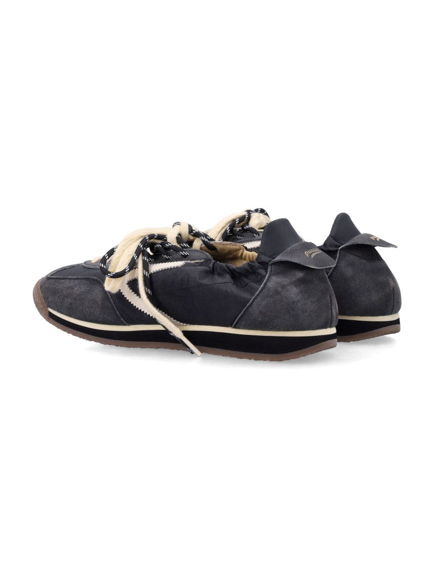 Puraai Panther Vintage Nylon Suede Sneakers