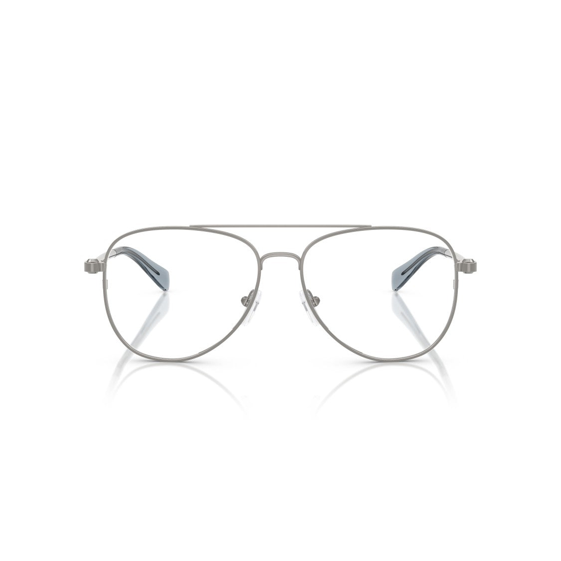 Michael Kors 0Mk3089 Double Bridge Silver Metal Sunglasses With Rounded Lenses