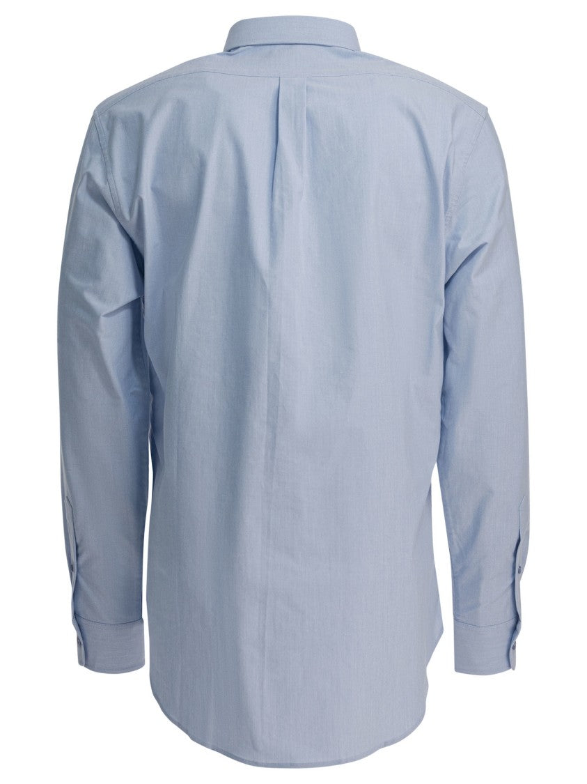 Givenchy Button-Down Collar Cotton Shirt With Signature Logo