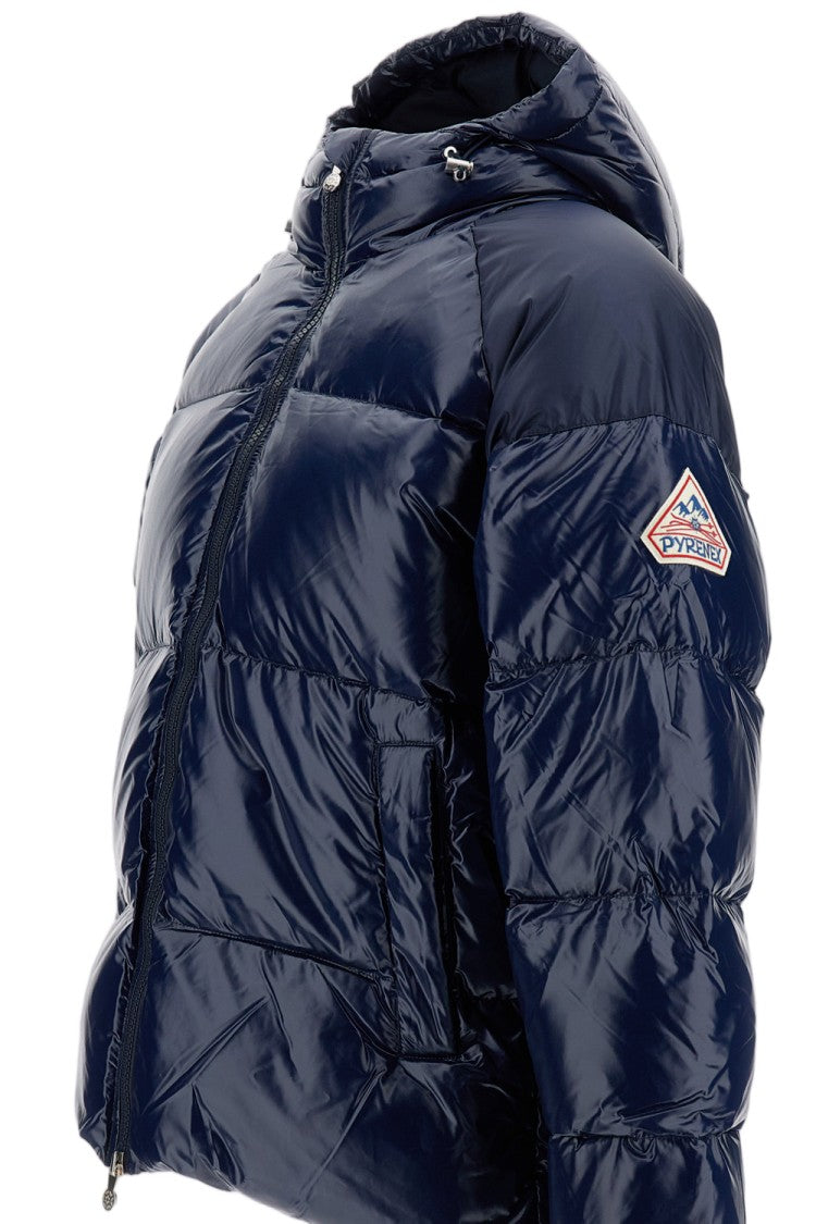 Pyrenex Blue Insulated Quilted Down Bomber Jacket