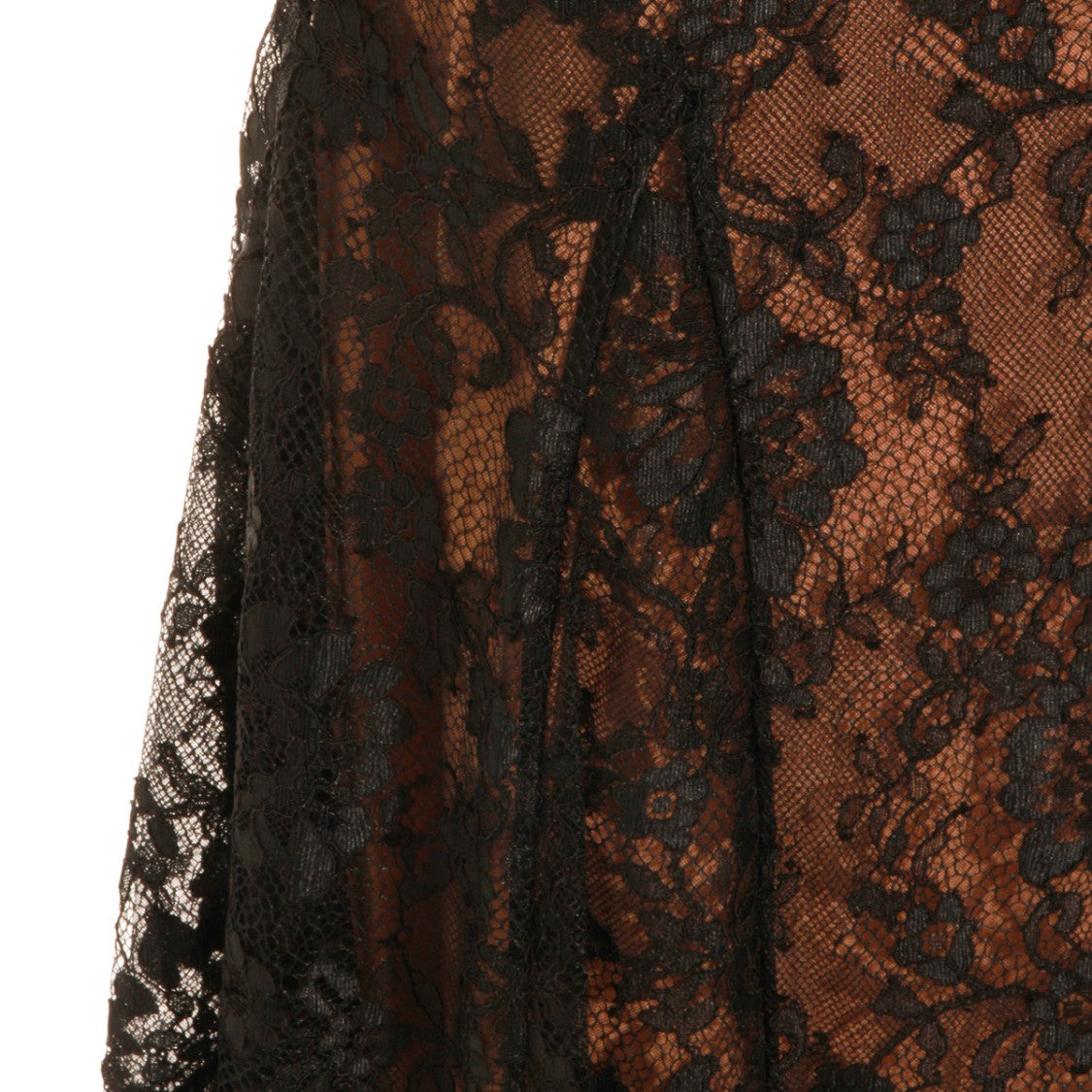 Self-Portrait High-Waist Black Lace Maxi Skirt With Scalloped Hem