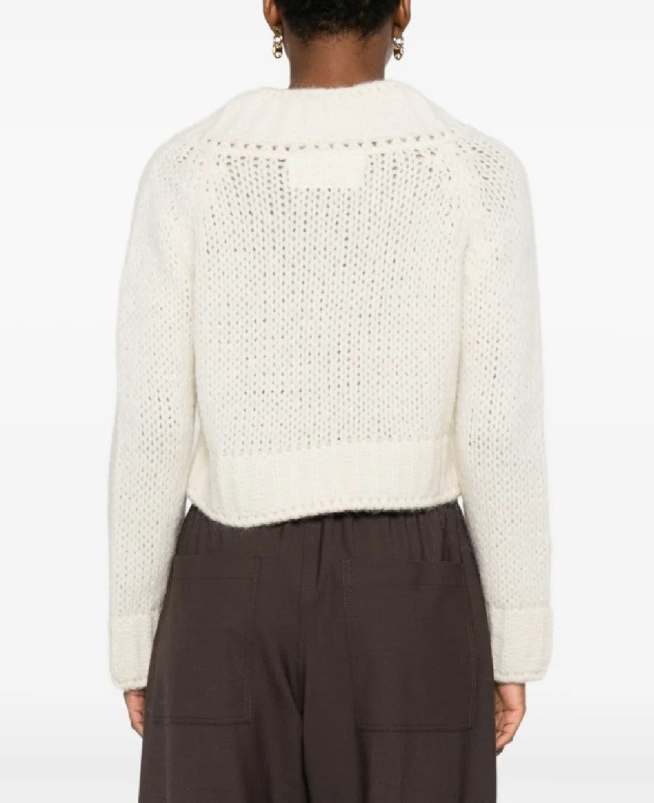 Ermanno Scervino Long Sleeve V-Neck Sweater