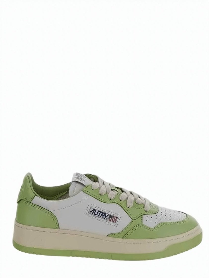 Autry Perforated Leather Low-Top Sneakers With Signature Branding