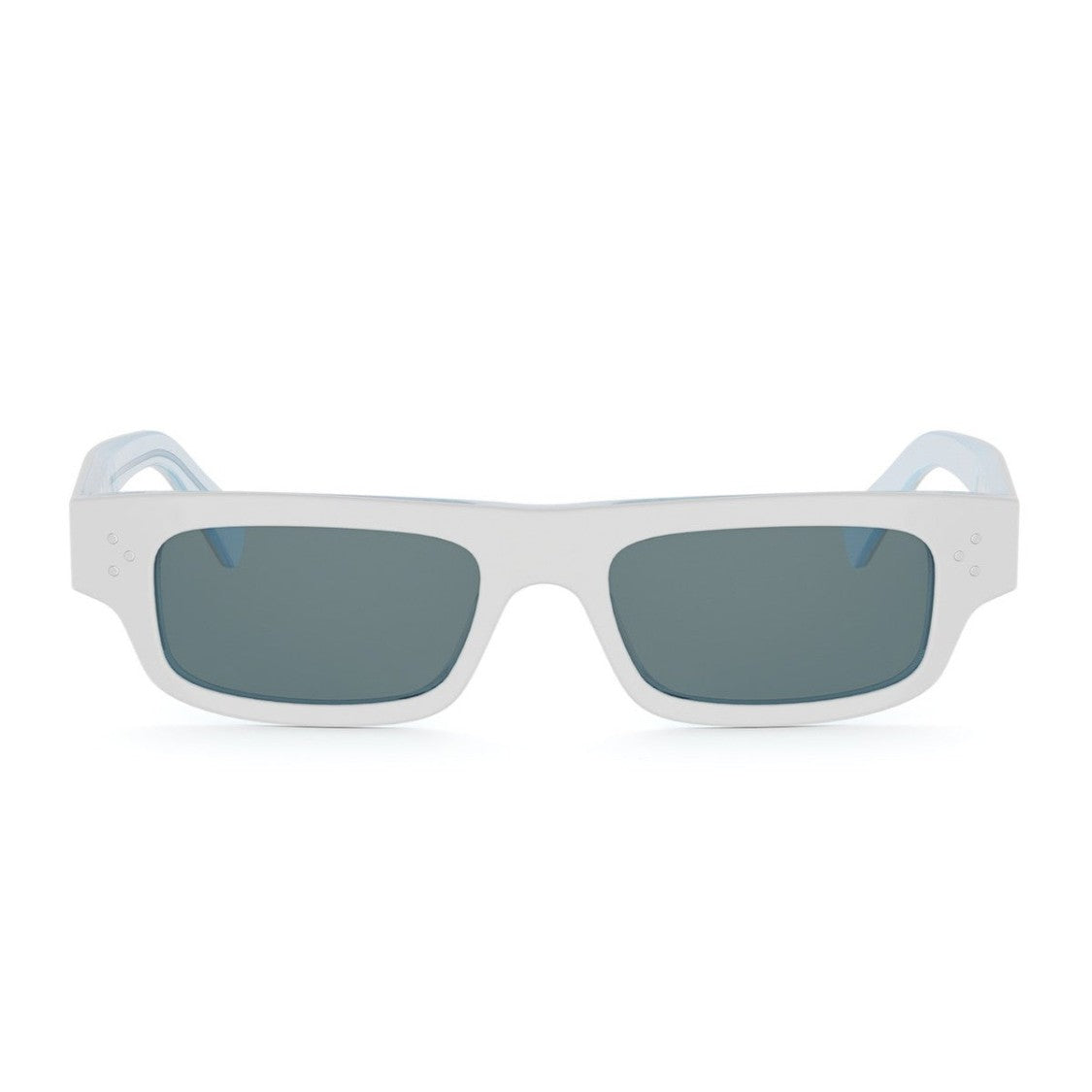 Celine White 3 Dots Hd Acetate Rectangular Sunglasses