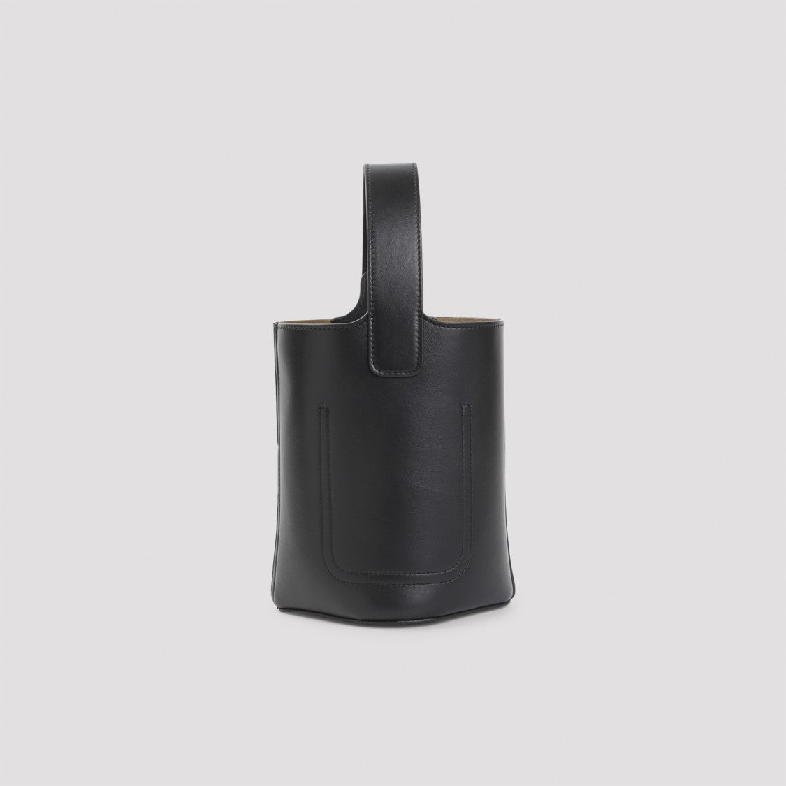 Loewe Structured Black Calf Leather Shoulder Bag With Gold-Tone Closure