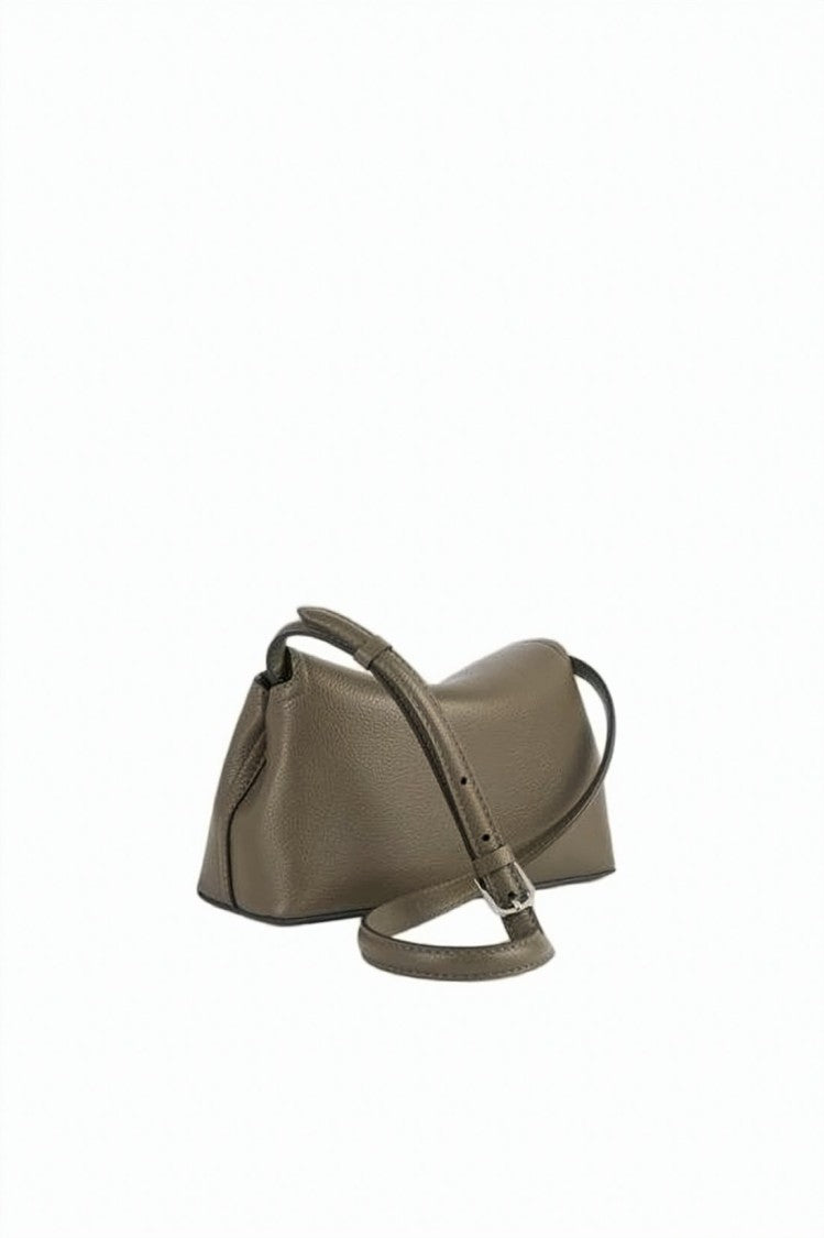 Totême Textured Leather Shoulder Bag With Fold-Over Flap