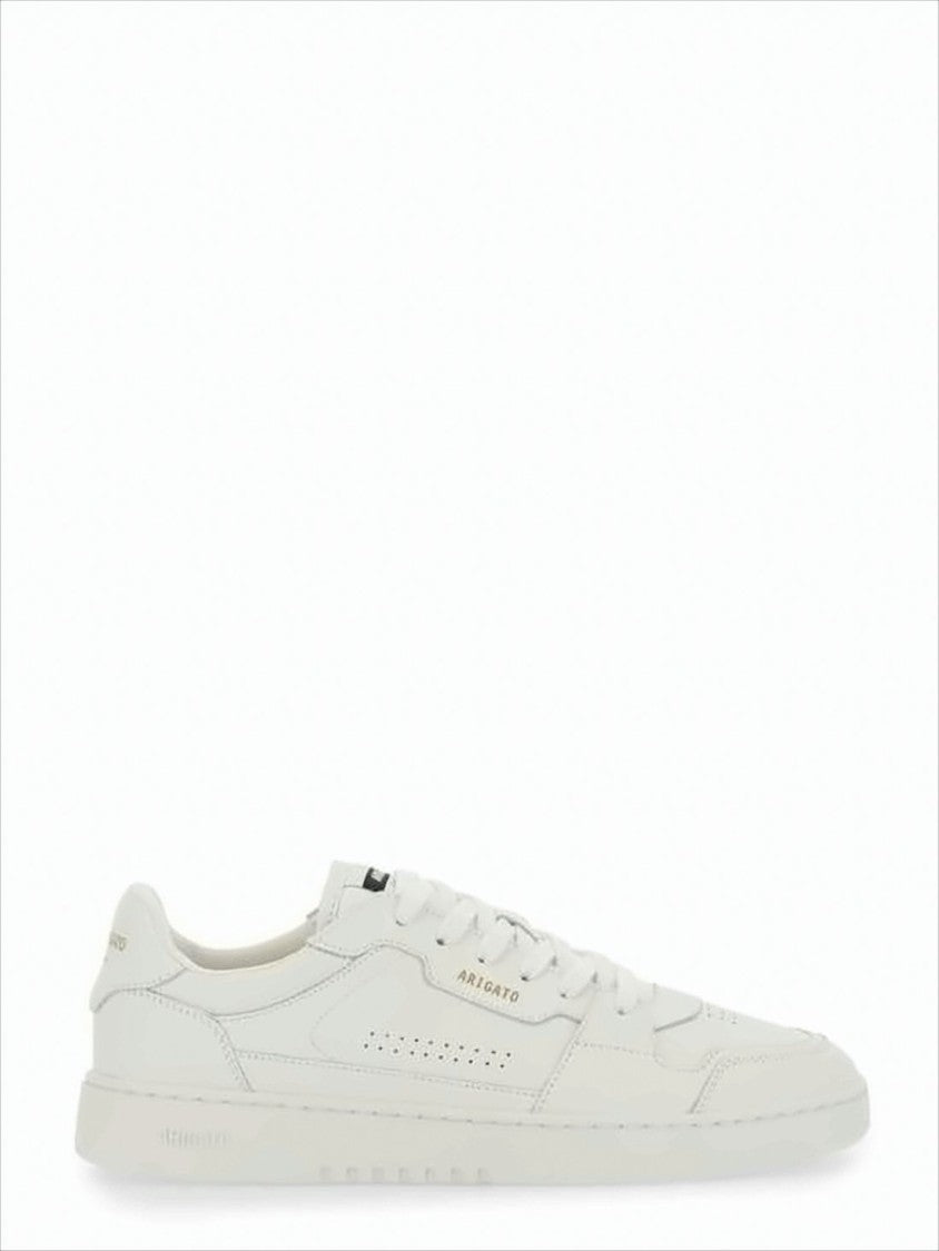 Axel Arigato Minimalist White Leather Low-Top Sneakers With Perforated Detailing