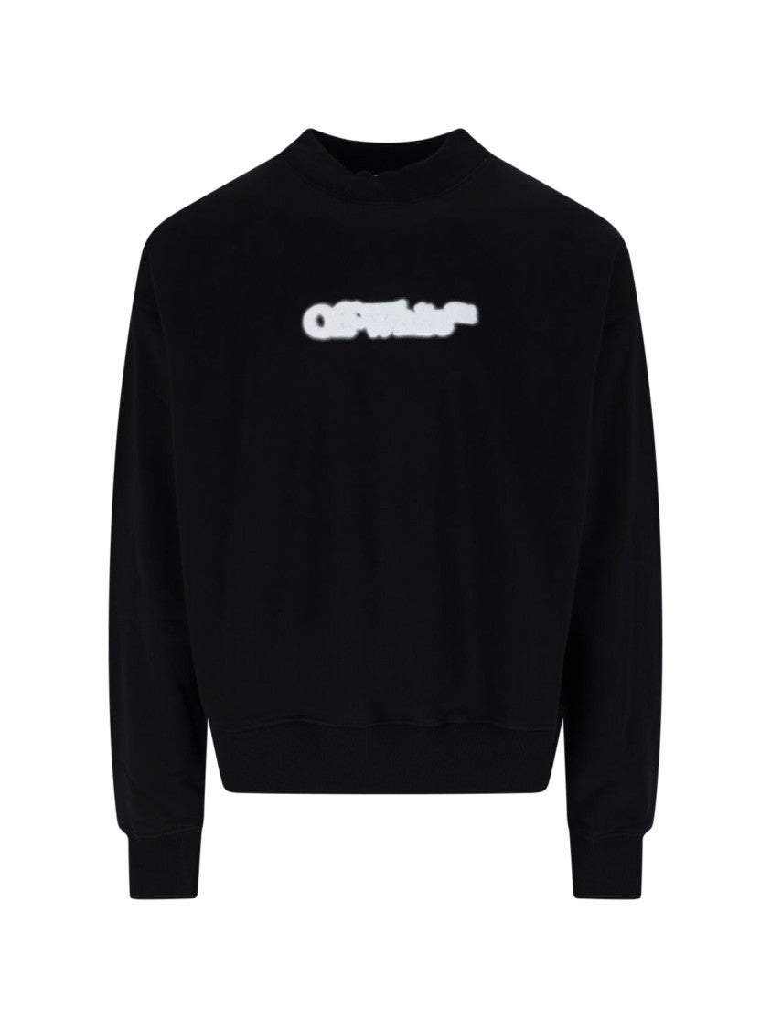 Off-White "Spray Arrow" Crewneck Sweatshirt – Black