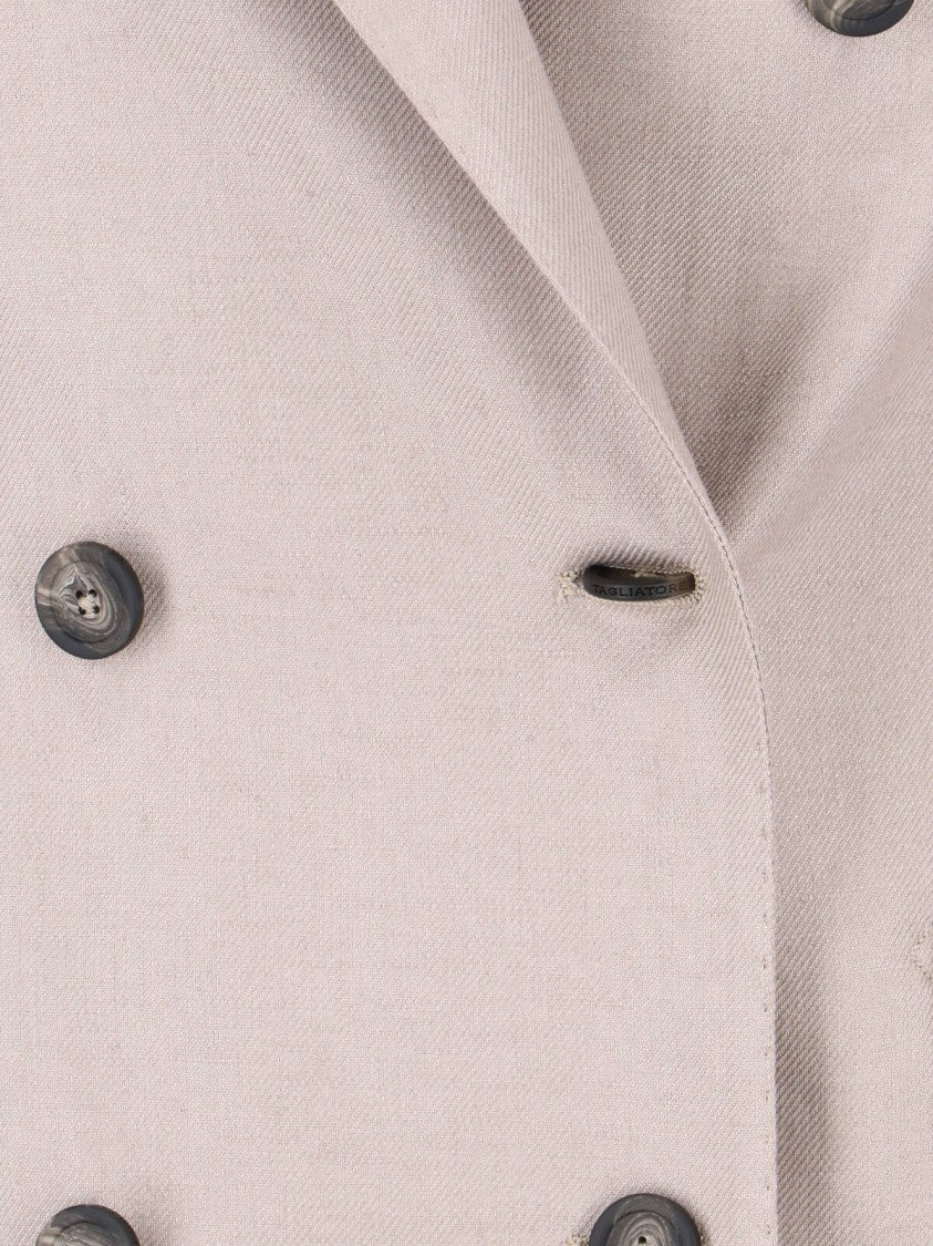 Tagliatore Light Gray T Jasmine Linen Suit