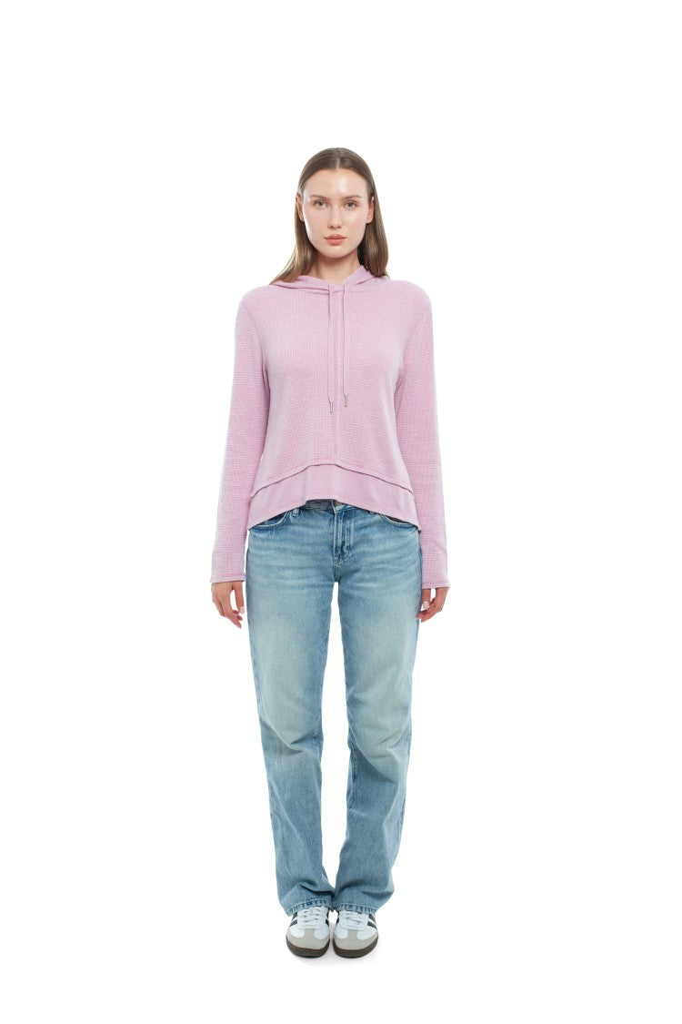 Wilt Long Sleeve Double Peplum Hoodie