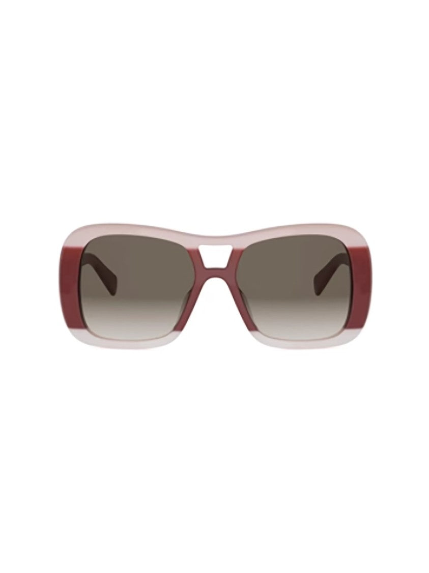 Celine Cl40331u Rectangular Gradient Emblem Sunglasses