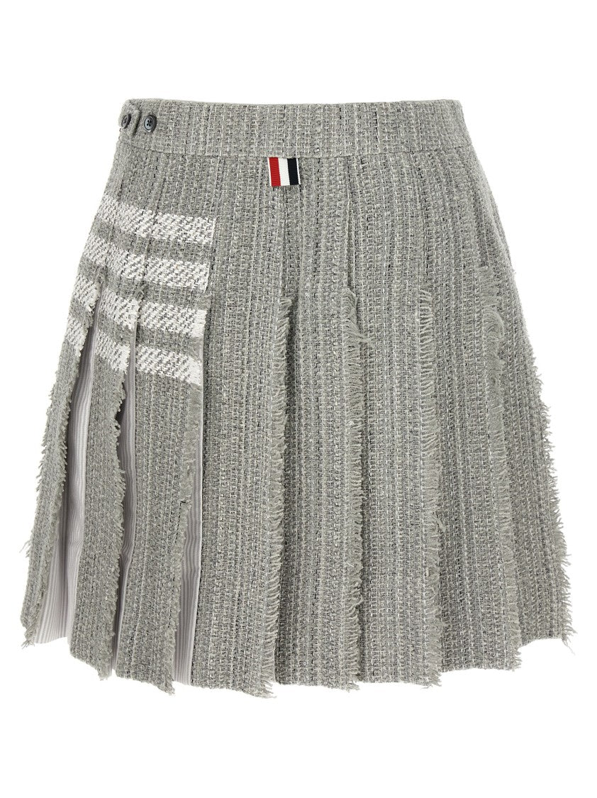 Thom Browne Pleated Tweed Skirt