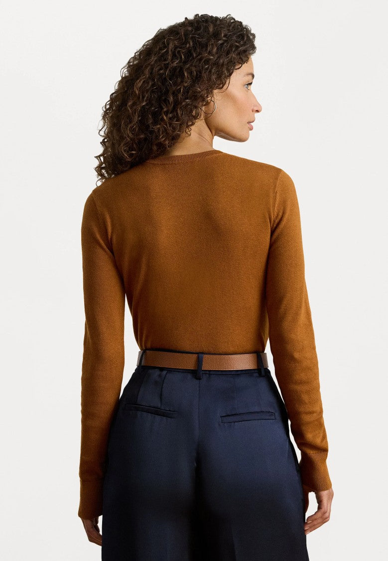 Lauren Ralph Lauren Shavonne Long Sleeve Pullover In Warm Cinnamon Bark