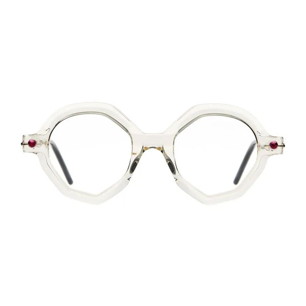 Kuboraum Mask P18 Sophisticated Transparent Champagne Round Acetate Sunglasses