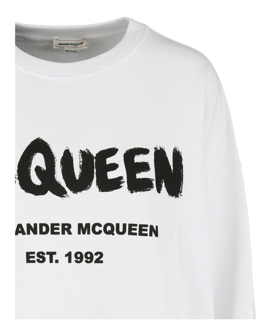Alexander Mcqueen Printed Logo Sweatshirt