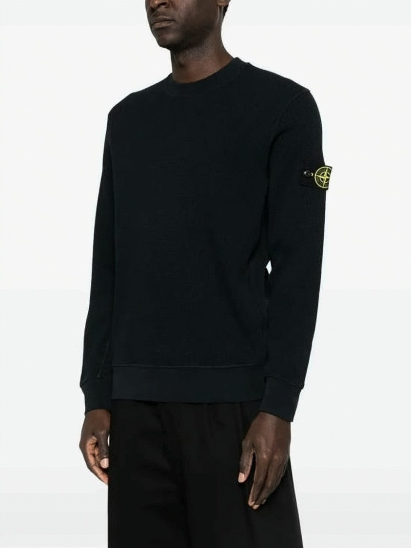 Stone Island Textured Knit Long-Sleeve Shirt