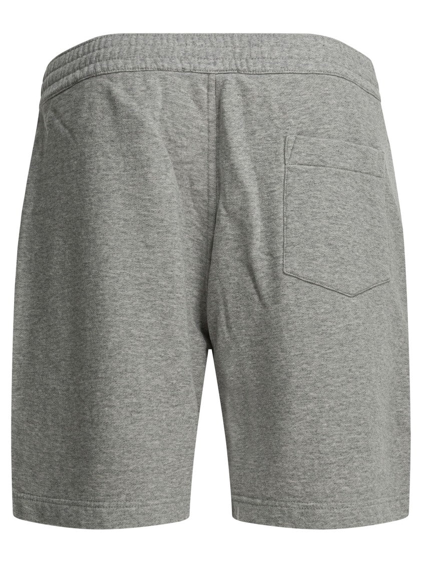 Givenchy Minimalist Grey Cotton Shorts With Elastic Waistband