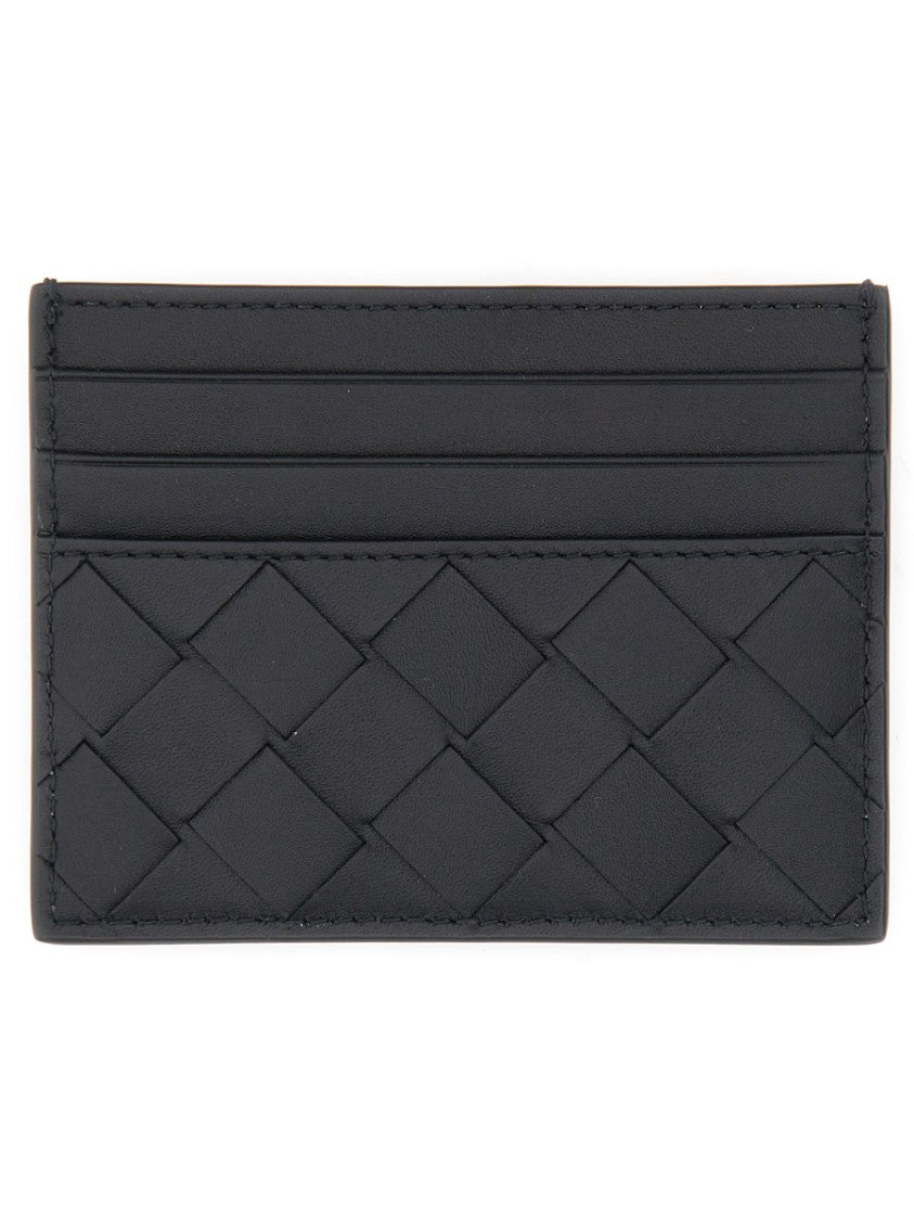 Bottega Veneta Woven Leather Cardholder With Refined Finish