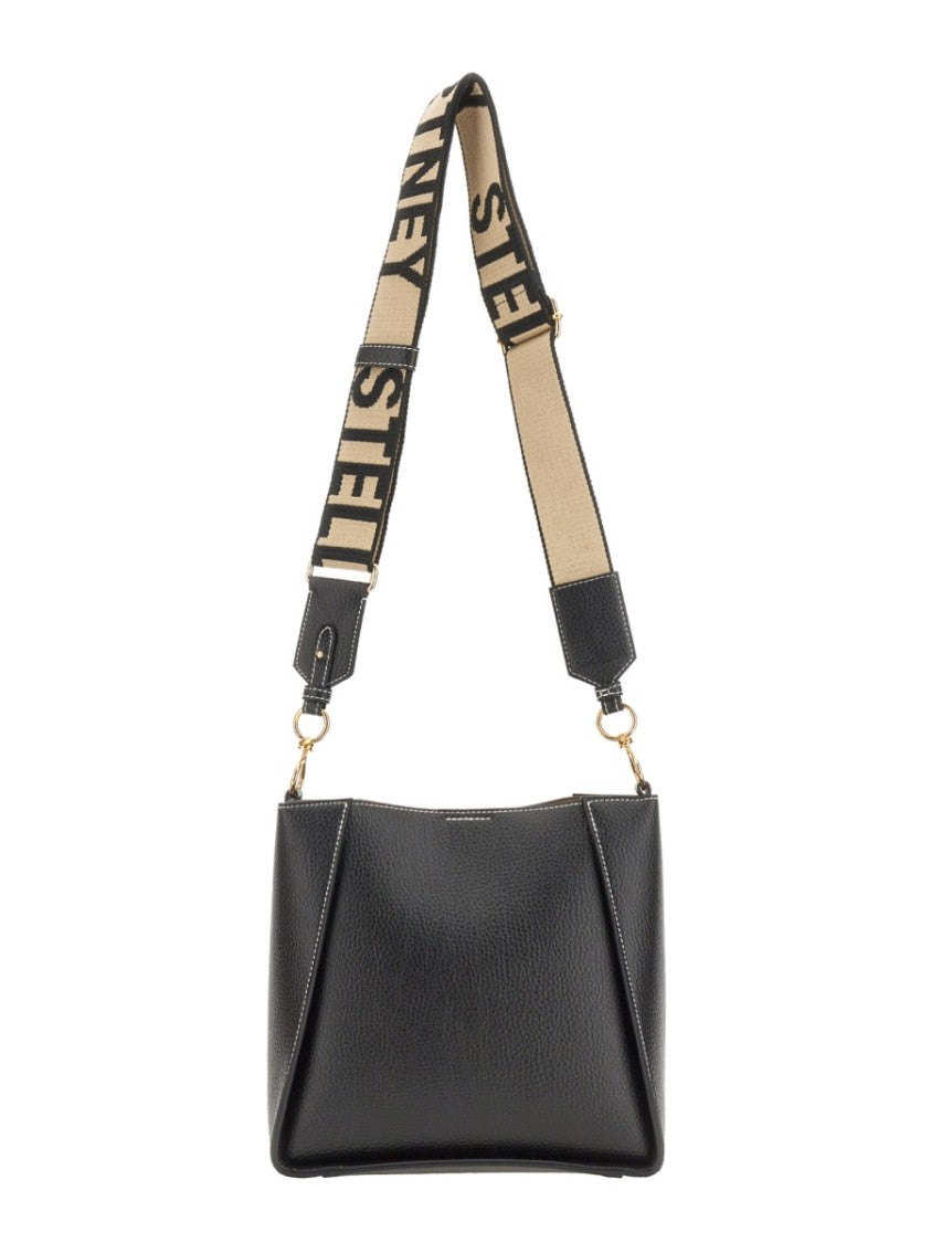 Stella Mccartney Structured Shoulder Bag With Circular Perforated Logo