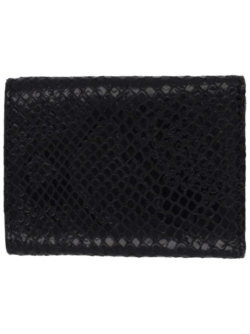 Vivienne Westwood Neutrals Orb Flap Snakeskin Wallet