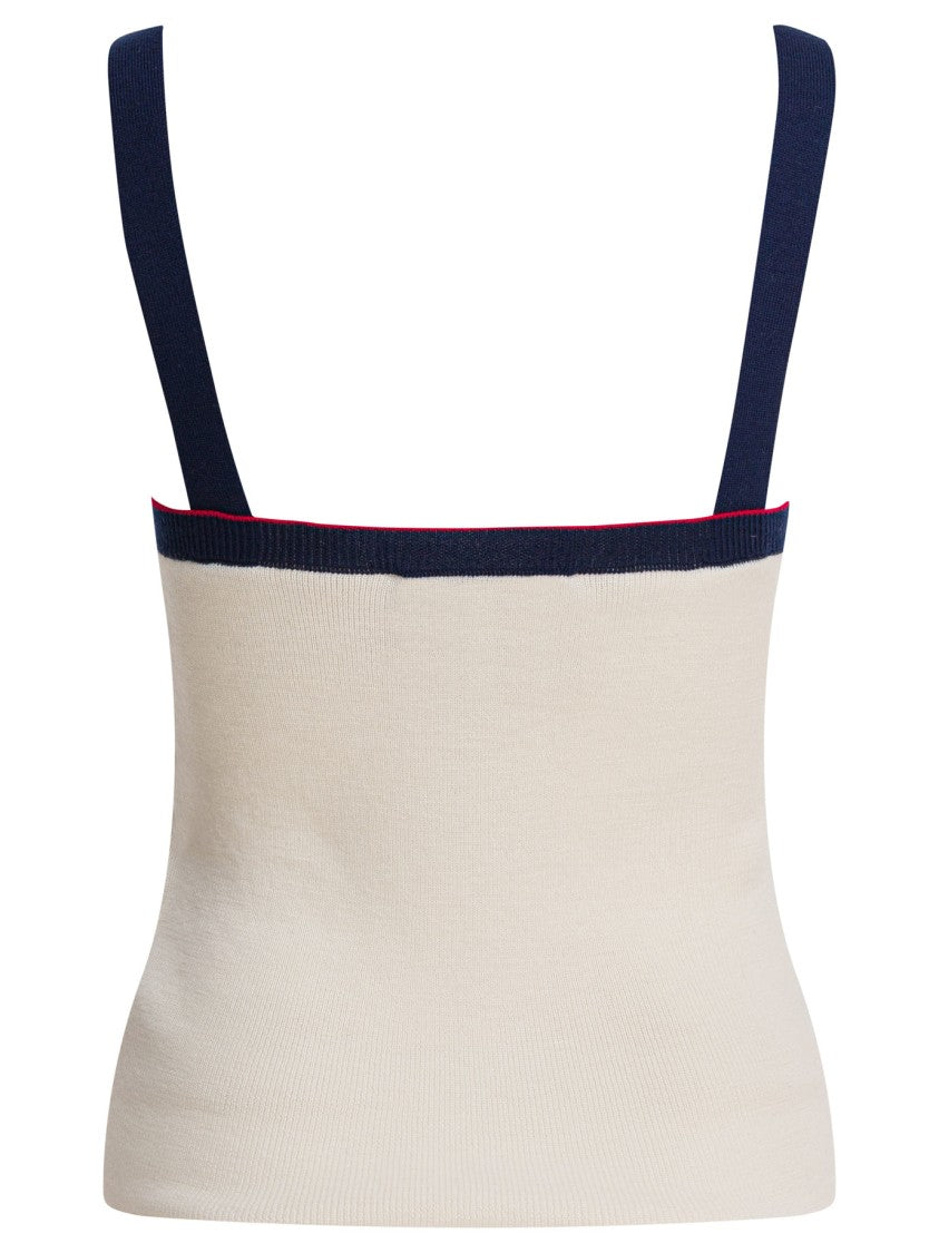 Valentino Fitted Ribbed Wool Top