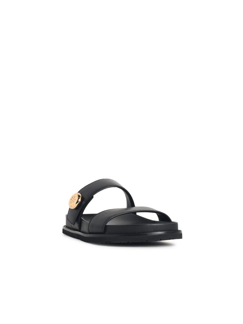 Tory Burch 'Romy Sport' Black Leather Slippers