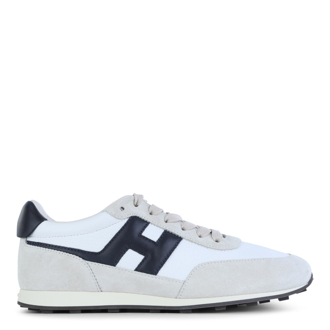 Hogan White And Black Leather Sneakers