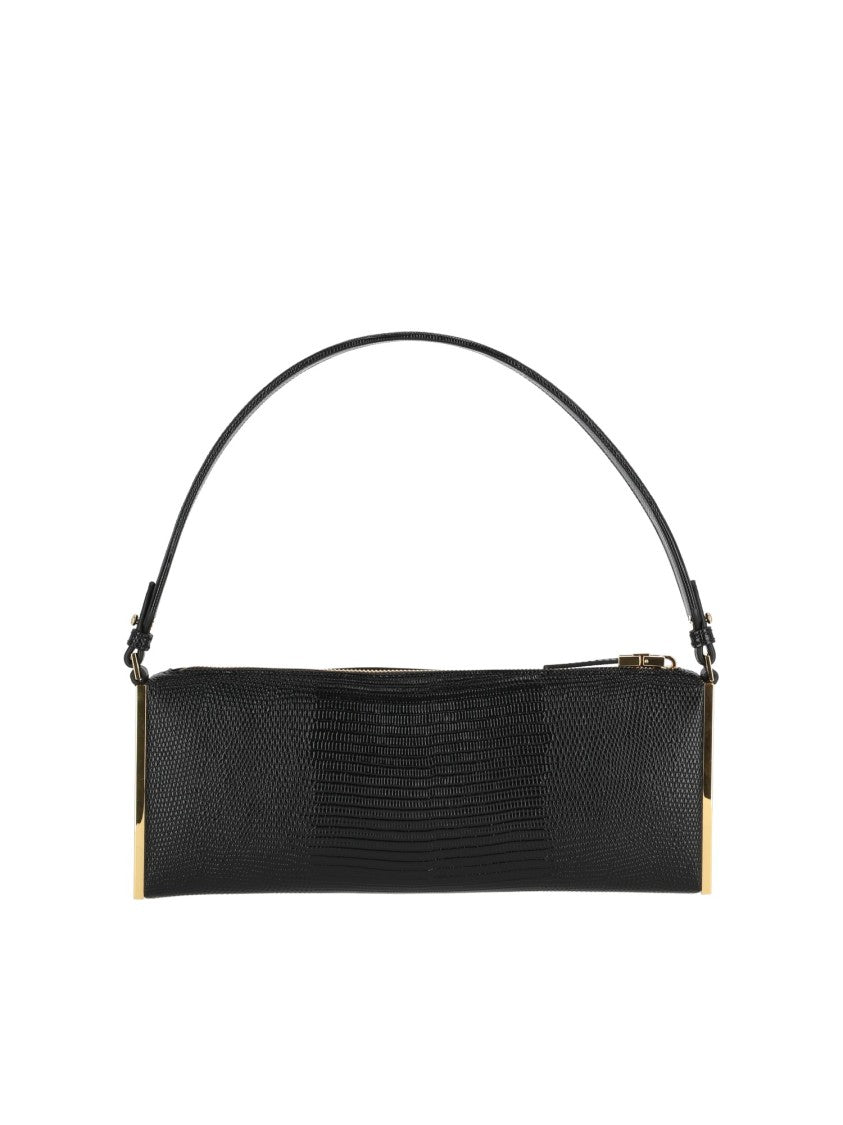 Elisabetta Franchi Lizard-Skin Rectangular Handbag