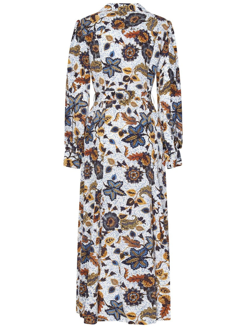 Ulla Johnson Floral Print Midi Shirt Dress