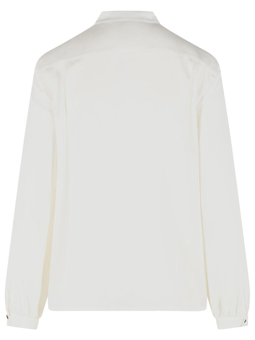 Max Mara White Silk Leccio Shirt