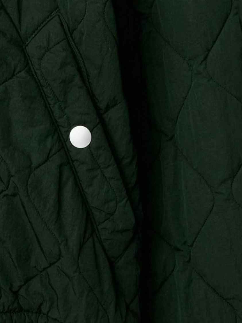 Burberry Quilted Bomber Jacket With Minimalist Design And Diamond Stitching