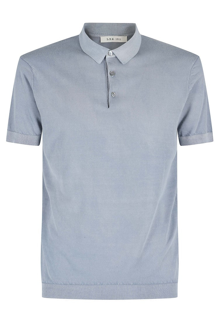 L.B.M. Light Blue Classic Cotton Polo Shirt
