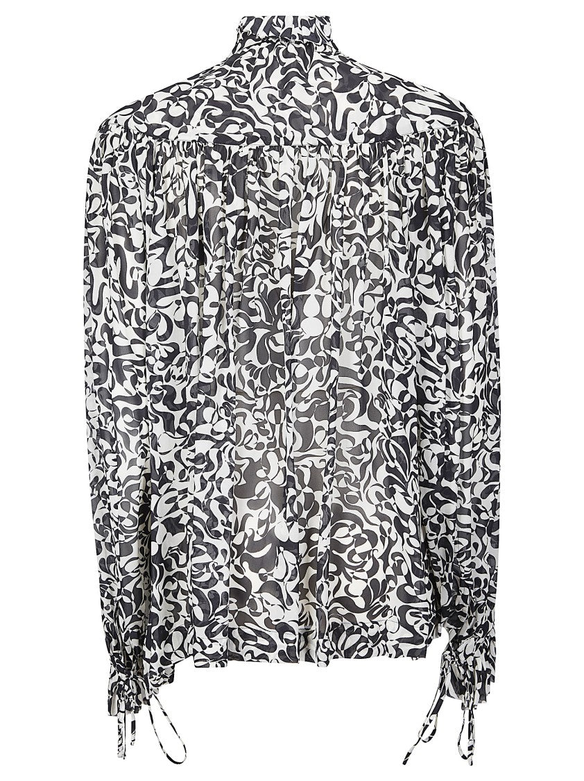 Dries Van Noten Flowing Viscose Shirt With Structured Collar And Button-Down Front