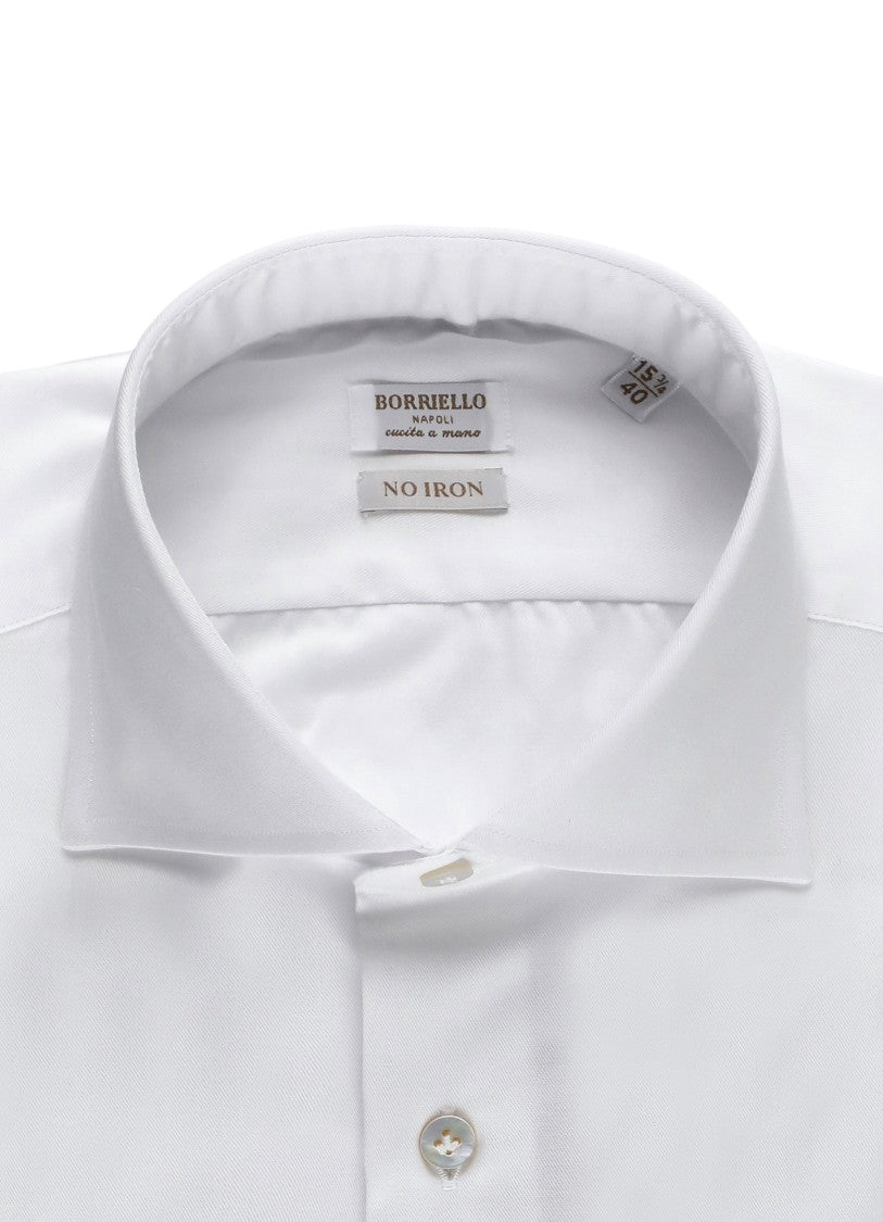 Borriello White Classic Collar Cotton Shirt