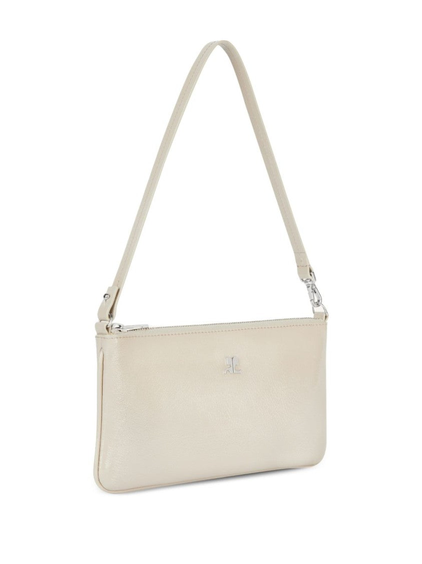 Courrèges Rectangular Handbag With Minimalist Design And Detachable Strap