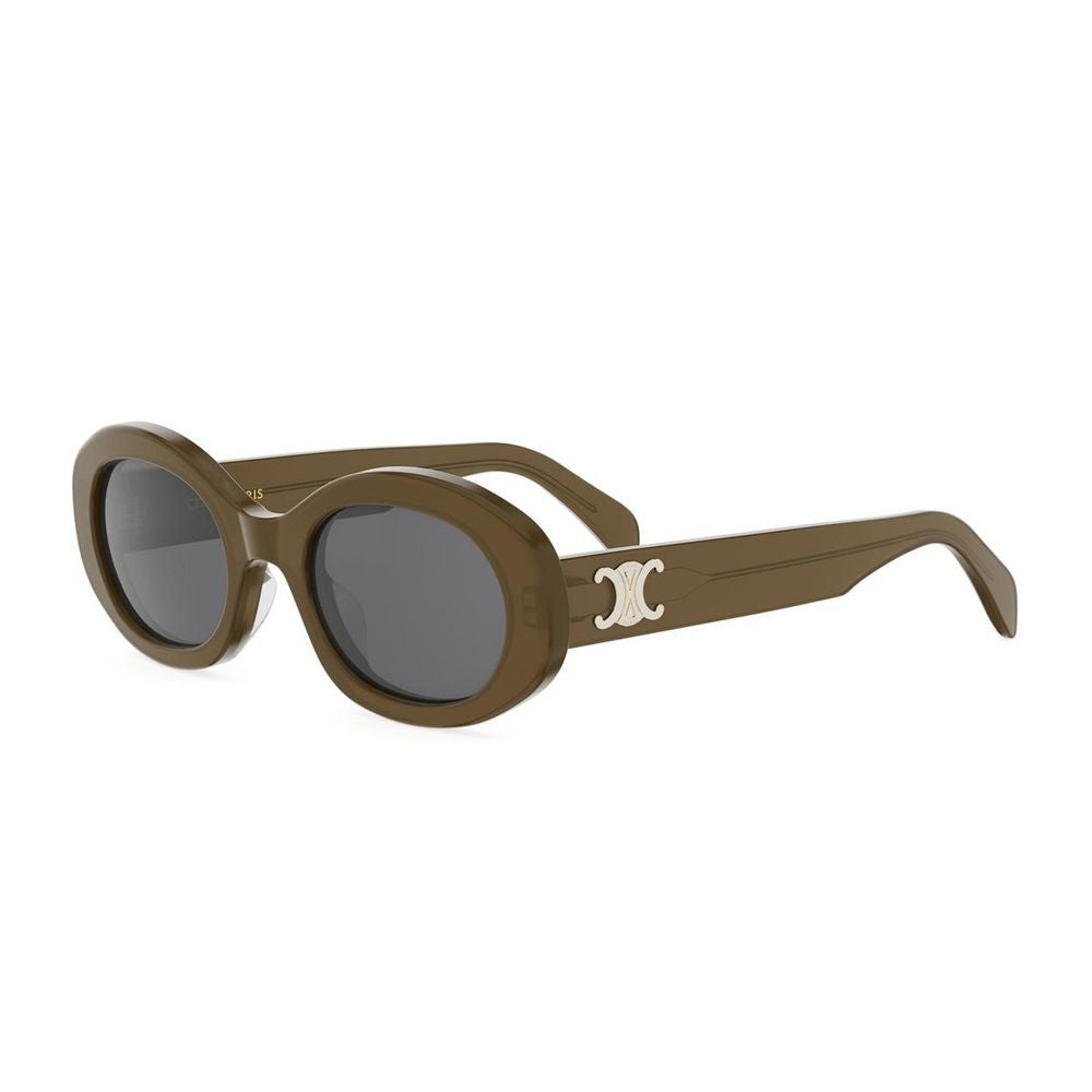 Celine Cl40194u Triomphe Oval Acetate Sunglasses