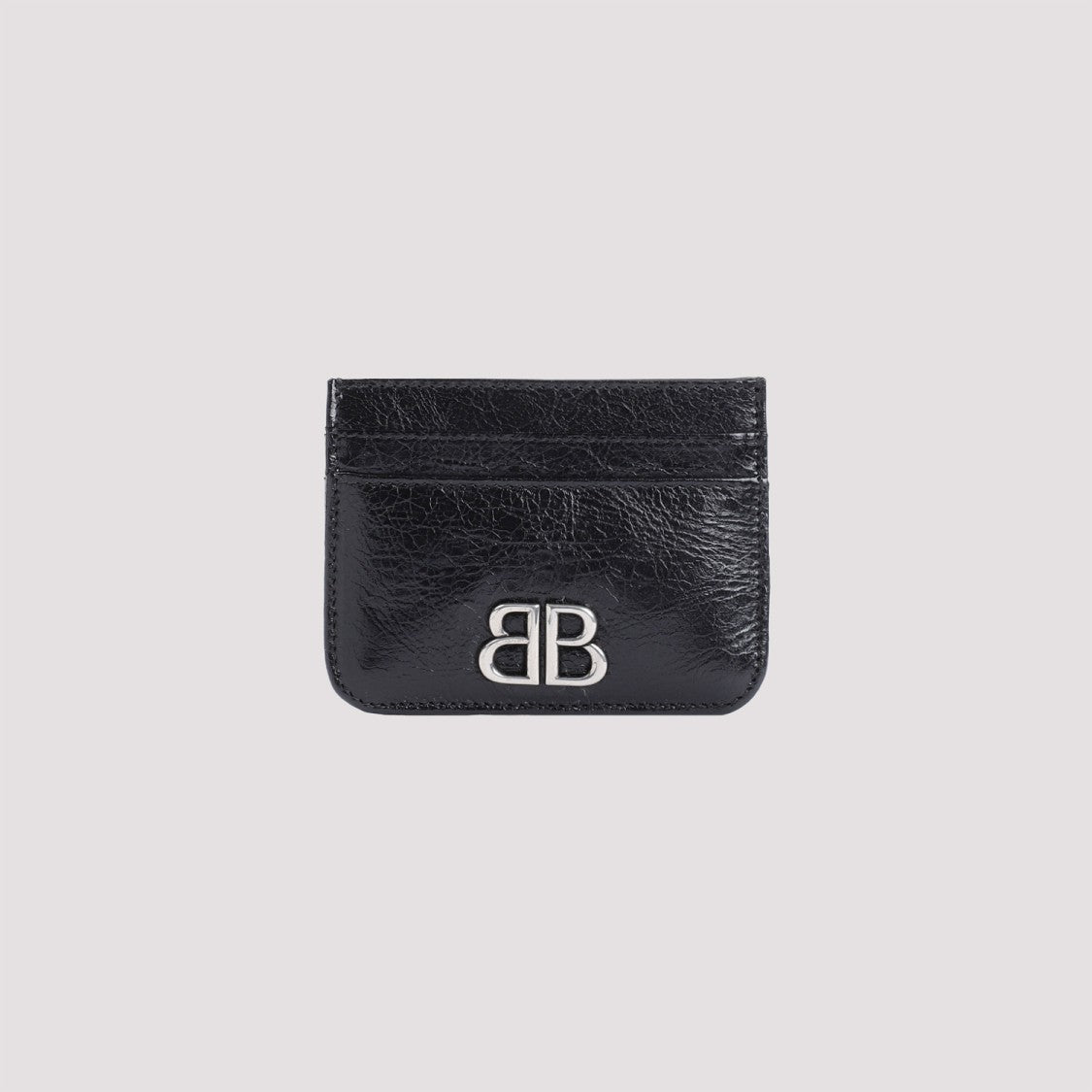 Balenciaga Monaco Ca Ho Wom Black Lamb Leather Credit Card Case