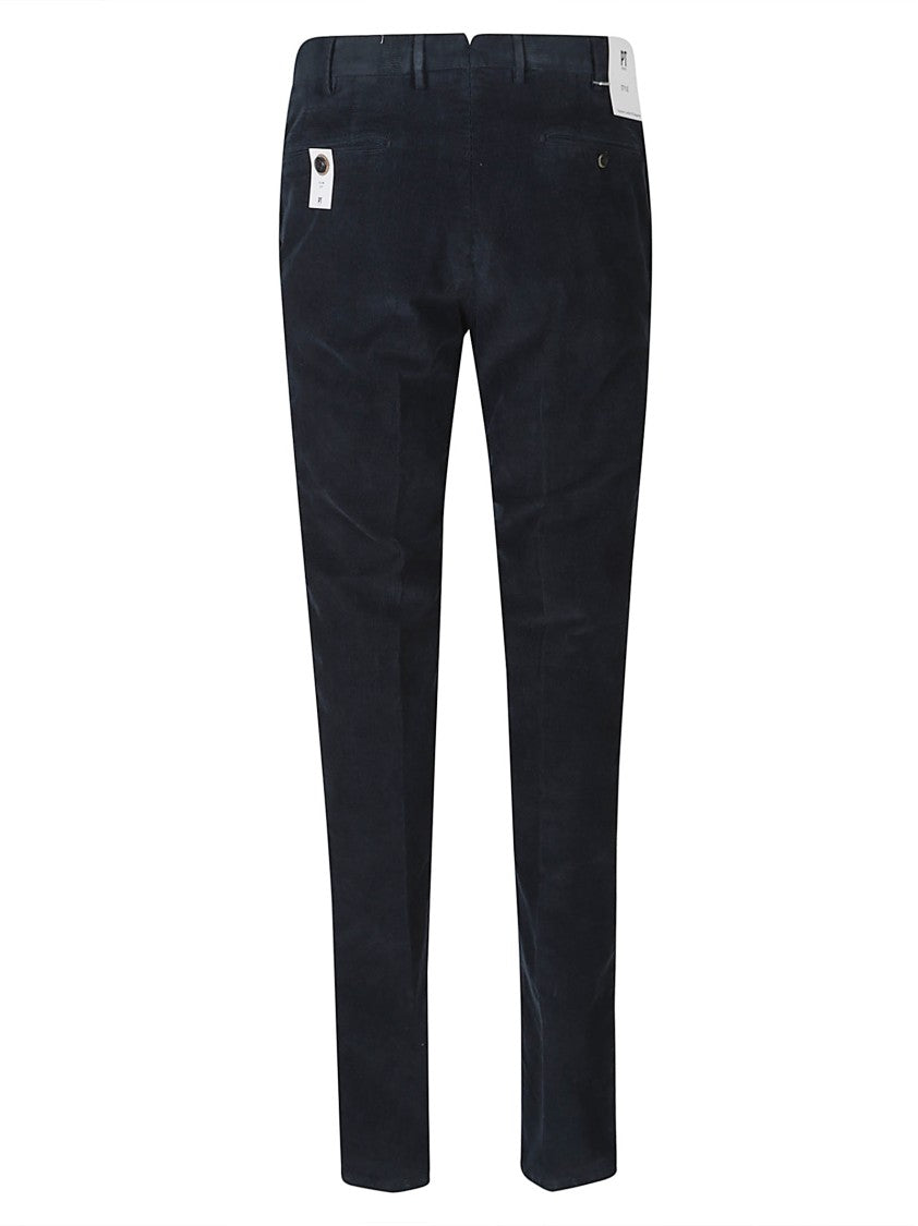 Pt Torino Slim Flat Front Cotton Blend Pants