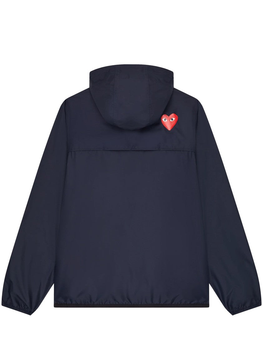 Comme Des Garçons Red Full Zip Emblem Activewear Jacket