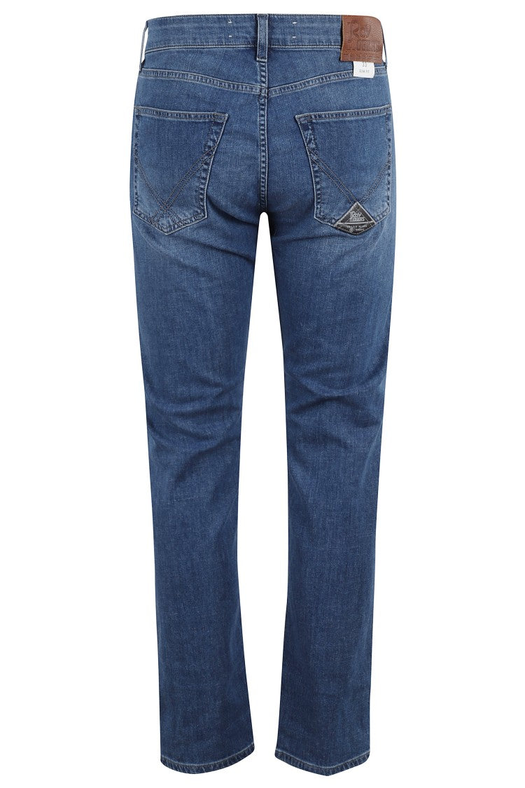 Roy Rogers Slim-Fit Five-Pocket Blue Jeans With Medium Rise