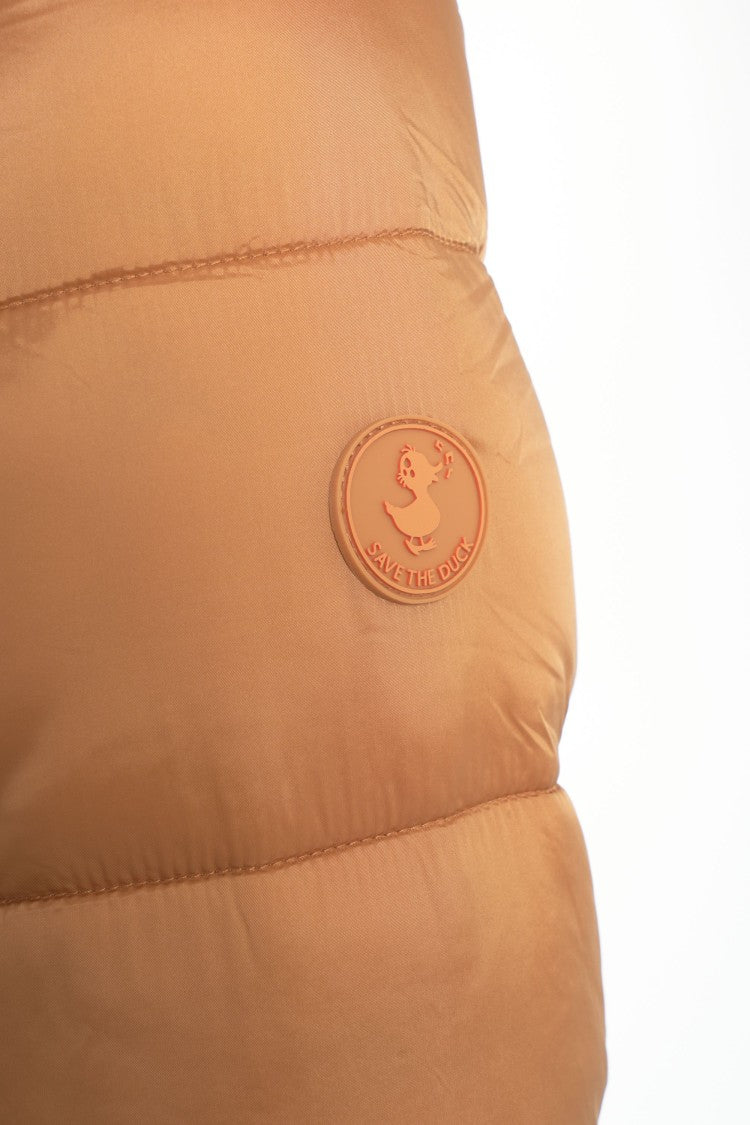 Save The Duck Iris Long Down Jacket With High Collar And Hood