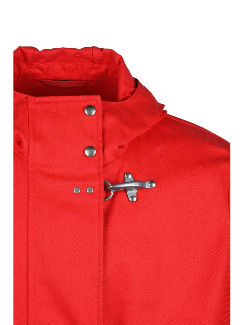 Fay Brown Cotton Canvas Toggle Jacket