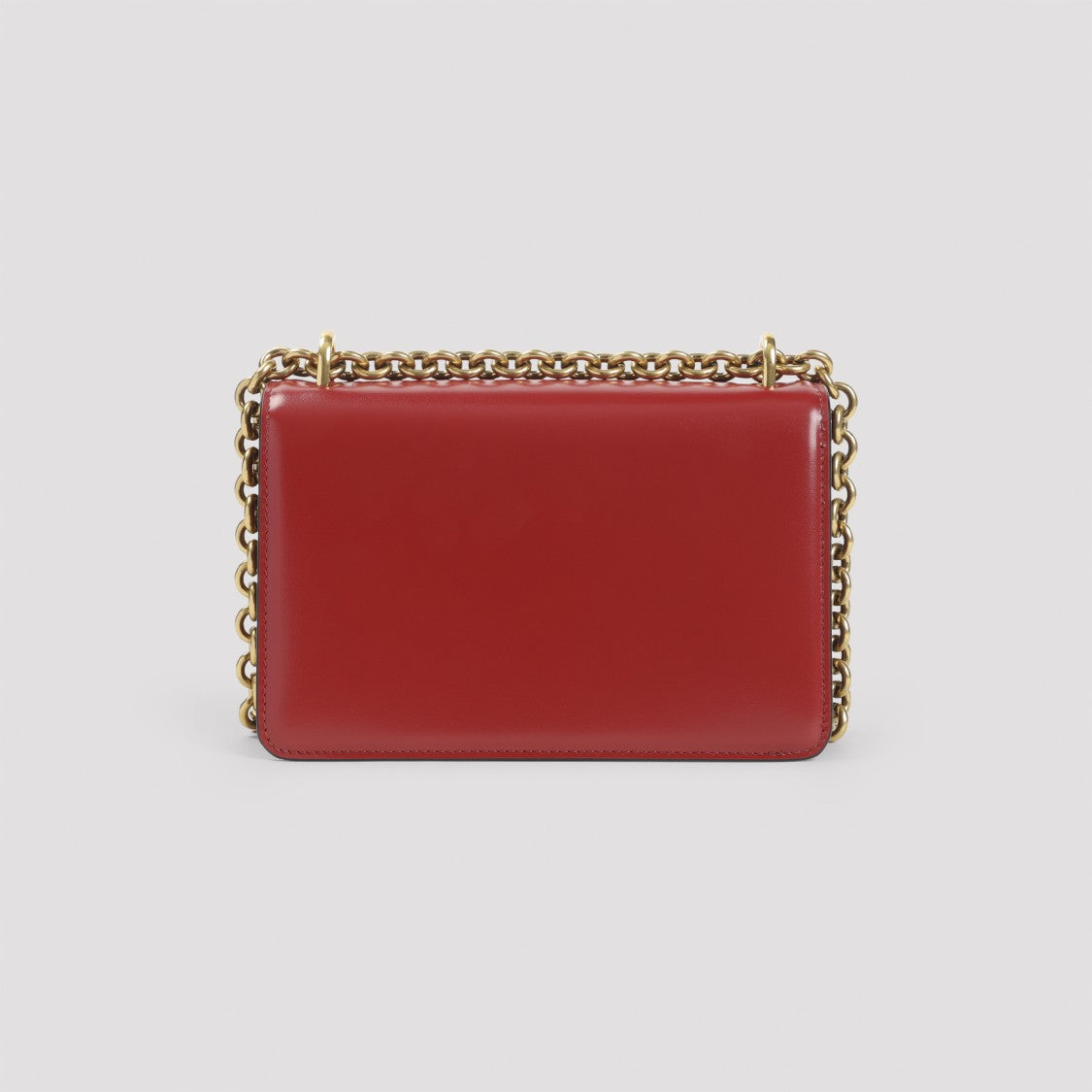 Valentino Garavani Rectangular Red Calf Leather Shoulder Bag