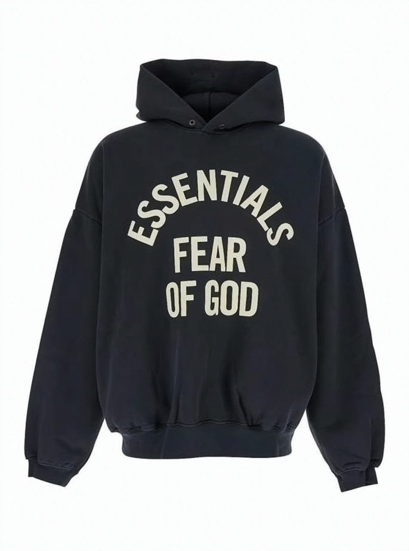 Fear Of God Relaxed Fit Cropped Cotton Hoodie