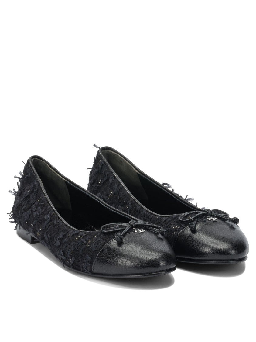 Tory Burch Blue Wool Ballerinas
