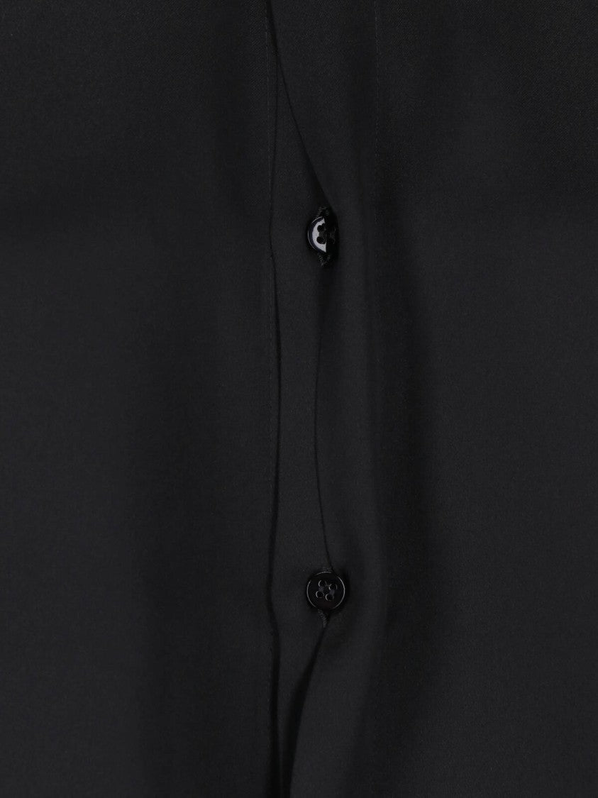 Sa Su Phi High Lavallière Collar Satin-Blend Blouse