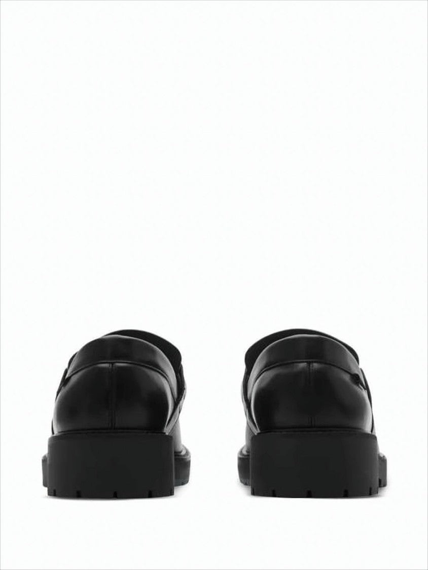 Burberry Black Cowhide Leather Loafers