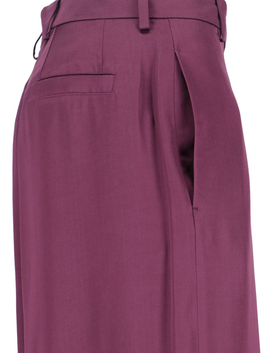 Dries Van Noten Purple Tailored Trousers